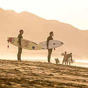 Fuerteventuras Süden, Surfer in Cofete