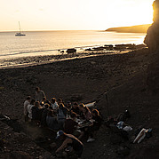 Lagerfeuer am Strand auf Fuerteventura