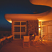 Surf Villa Fuerteventura, Kamin auf Terrasse