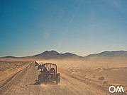 auf staubigen Schotterpisten mit dem Buggy