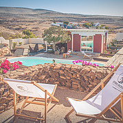 Private Terrasse vom Garten Appartement in La Pared